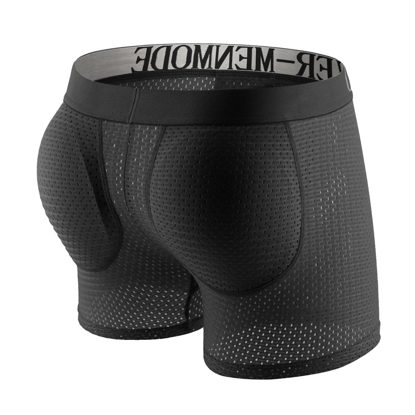 Adult CLEVER-MENMODE Sexy Men Padded Underwear Mesh Boxer Buttocks Lifter Enlarge Butt Push Up Pad Underpants Penis Pouch Panties