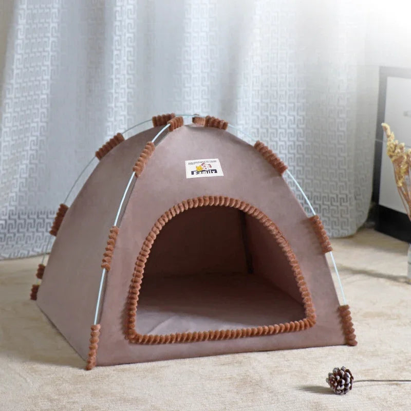 Foldable Cat House Pet Tent Four Seasons Universal Cat and Dog Pet Nest Summer Cool Mat Outdoor Portable Foldable Breathable House