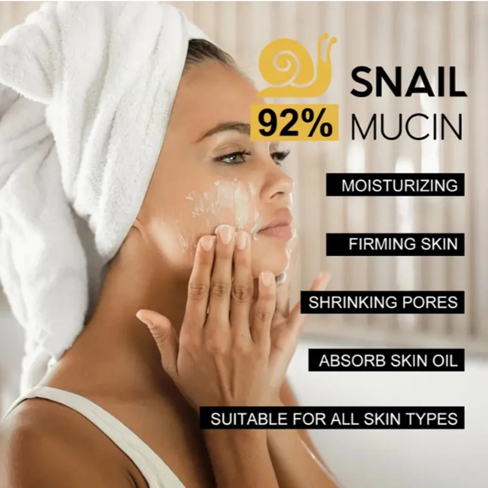 Snail Mucin Smooth Wrinkles Snail Face Cream Collagen Moisturizing Nourish Repair Face Damaged Lift Firm Smooth Bright Whitening Women Skin Care Supplies Korean Products