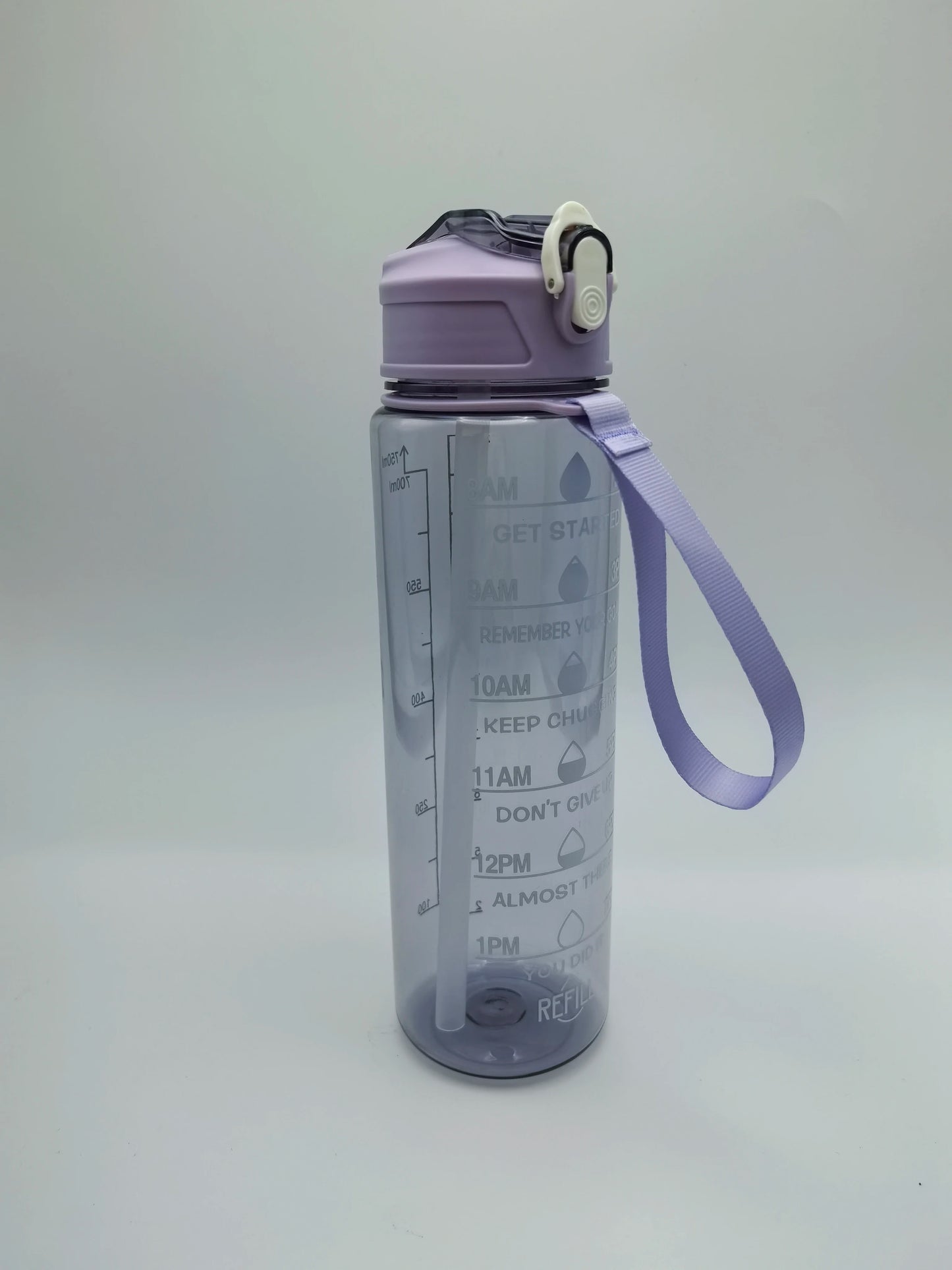 5 PCS Set Sports Water Bottle with Time-Tracking Straw Leak Proof Locking Flip Cover for Easy Carry Ideal for Outdoor Adventures