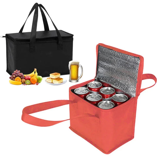 NEW Arrivals Portable Lunch Cooler Bag Folding Insulation Outdoor Travel Beach Camping Picnic Ice Pack Food Thermal Bag Drink Carrier Insulated Bags Beer Delivery Bags