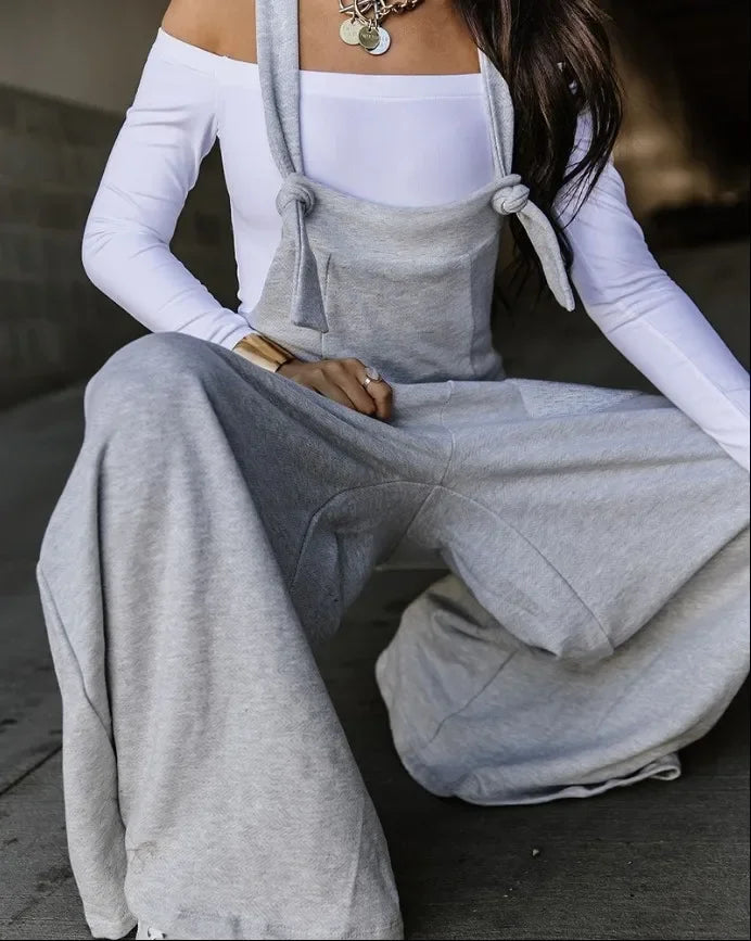 UK Size 6 Colors Jumpsuit Women Summer Fashion Contrast Paneled Wide Leg Casual Square Collar Sleeveless Daily Suspender Jumpsuit Streetwear Girls Casual Fashion Clothing Products