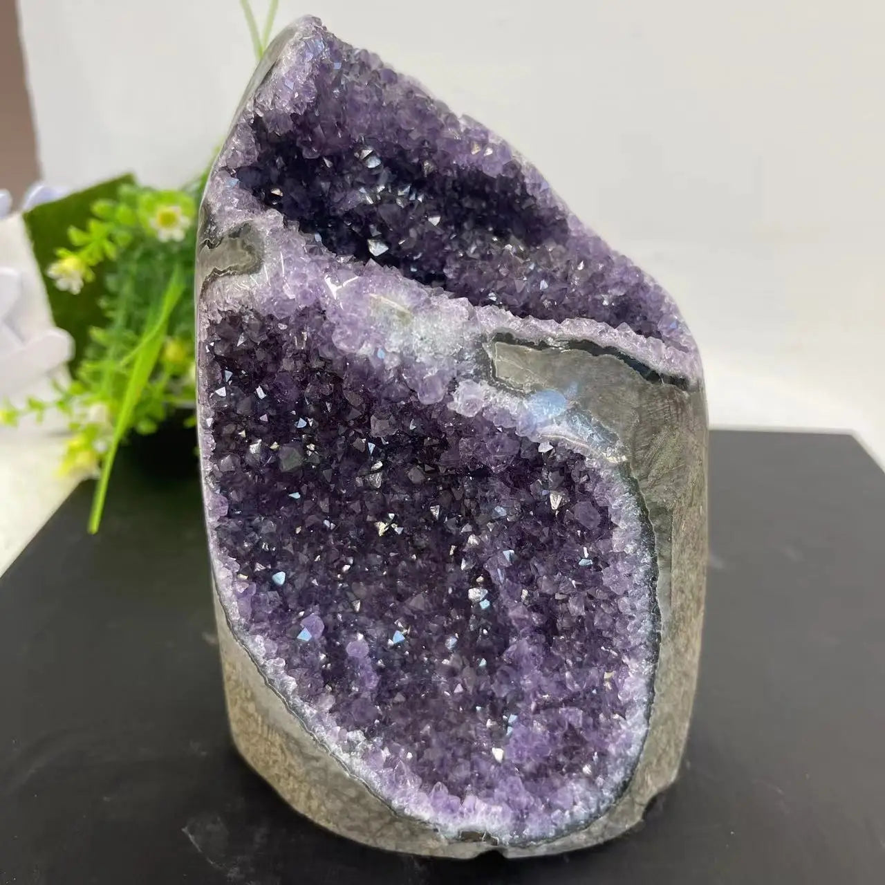Natural Crystal Cluster Amethyst Stone Geode   Raw Quartz Minerals Real Peru Home Decoration Spiritual Chakra Reiki