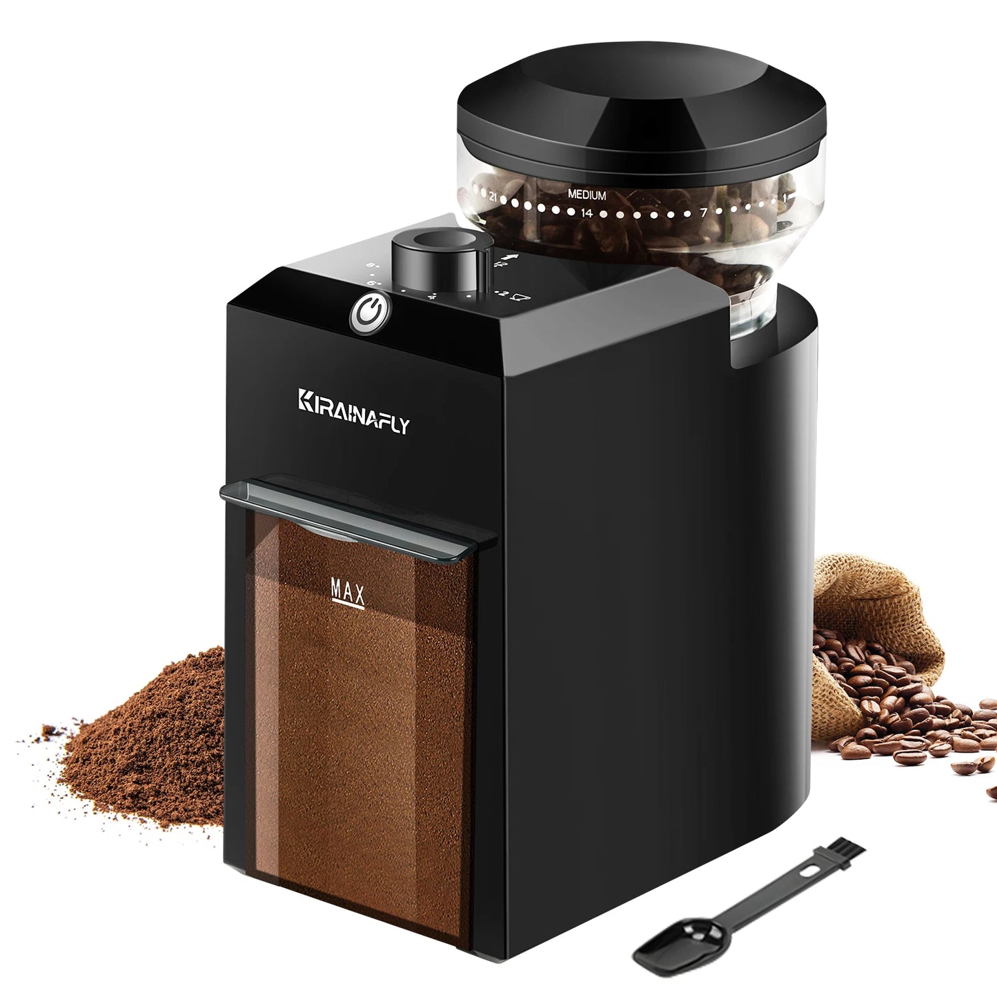 Low-Price Sales are Limited NEW Electric Burr Mill Coffee Grinder Automatic Coffee Bean Grinding With 28 Grind Settings For Espresso French Press Drip 2-12 Cup Travel Outdoor Camping Coffee Machine