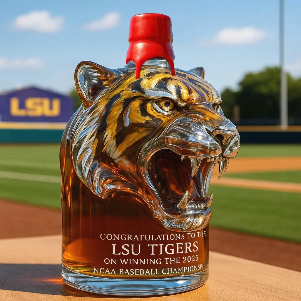 NEW Tiger Creative Bottle Interesting Whiskey Bottles, Novelty Glass Wine Decanter, for Men Whiskey Lovers & Collectible Drinkware Accessories Home Glassware Bar Pubs Night Club Barware Supplies