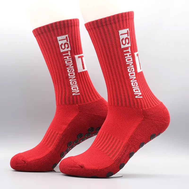 Non Slip Football Socks Mens Friction Gasket Tube Running Ice Snow Hiking Sports Over Knee Stockings Basketball Socks