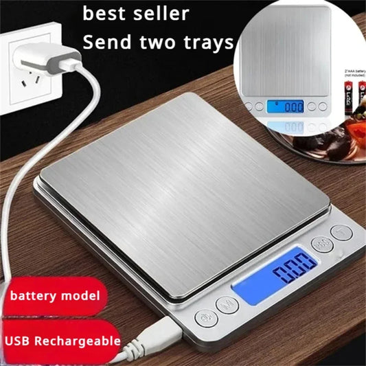 NEW 3KG Measuring Tools Kitchen Mini Pocket Digital Scale Gold Stainless Steel 3000g Precision Jewelry Electronics Scales Dining Bar