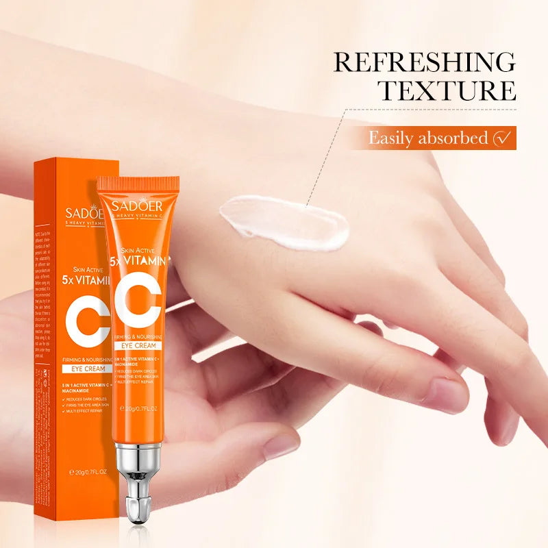 Vitamin C Eye Cream Anti Dark Circles Eyes Bags Remover Moisturizing Brightening Firming Skin Care Products for Eyes