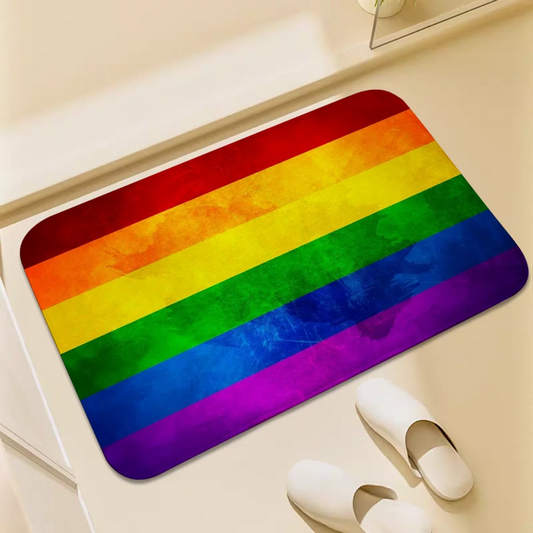 Carpet Rainbow LGBT Pride Flag Living Room Mat Doormat for Entrance Door Kitchen Bathroom Rug Floor Mats Carpets Home Decoration