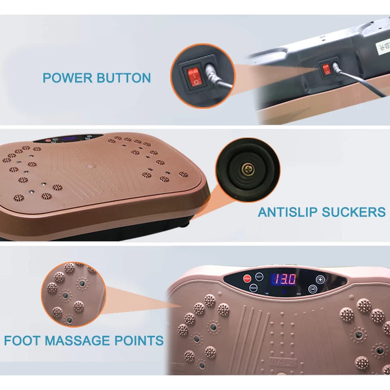 NEW Arrivals High Quality Vibration Plate Women Men Exercise Machine Whole Body Yoga Workout Vibration Fitness Platform Home Training Equipment for Weight Loss Toning