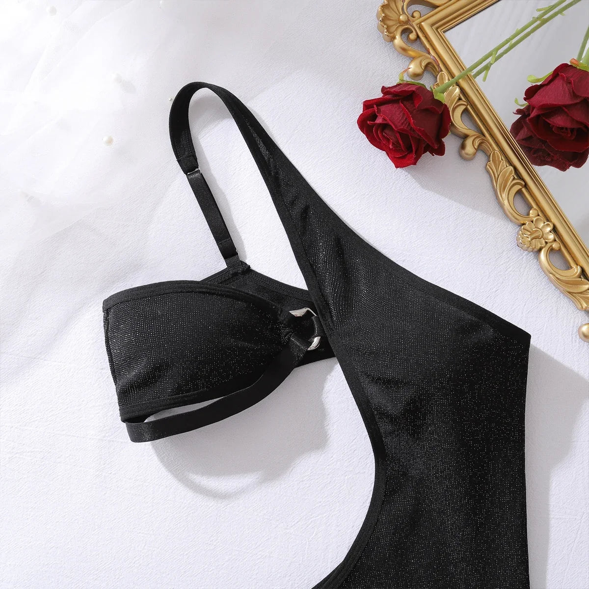 Just Arrived 2 PCS Set Sexy Hot Girls  Women's Dress Daring Hollow Dress Thong Intimate Asymmetrical Mermaid Body Starry Shiny Fabric Woman Clothes Night Clubwear Summer Evening Beach Party Suit