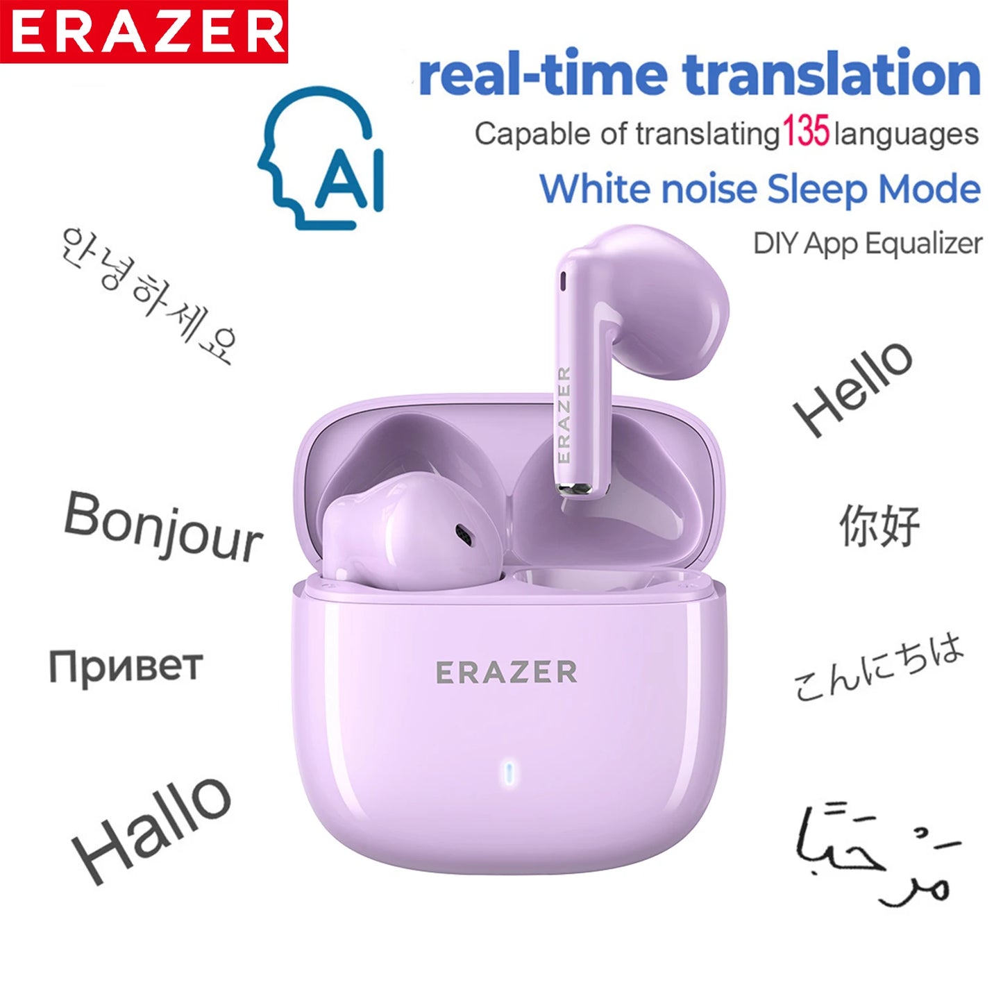 NEW Arrivals [AI Translator Earphones] XT92 PRO Bluetooth Earphones Real-Time Translate Earbuds Wireless Headphones For Travel Business Talking Earbuds
