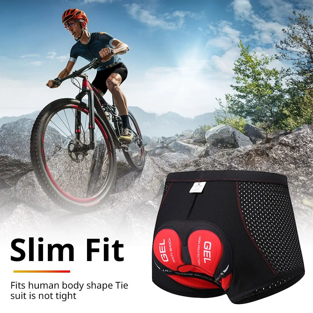 Cycling Shorts Breathable Mesh Cycling Underwear 5D Gel Pad Shockproof MTB Bike Shorts Man Shorts