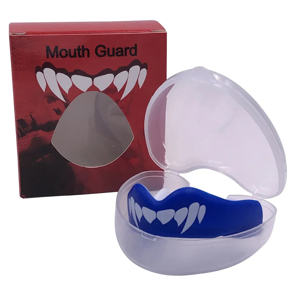 Blue/Red Color New Boxing Basketball Sports Mouth Guard Teeth Protection Professional Sports Braces Karate Taekwondo Fighting Training Muay Thai Protective Gear Boxing Braces