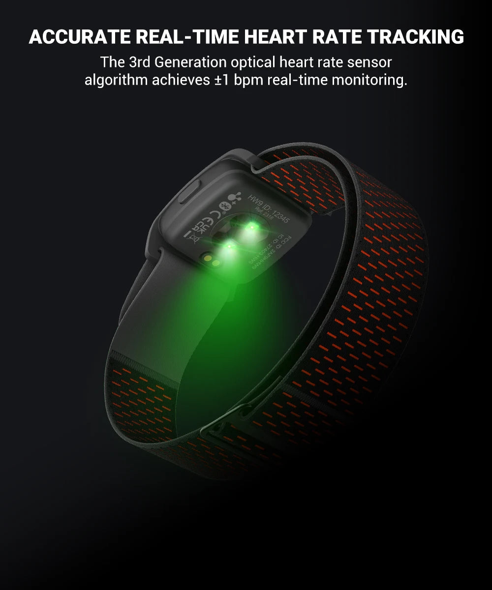 NEW Arrivals HW9 Armband Heart Rate Monitor Wireless Transmission Bluetooth with HR Zones/Calories HRM Sensor for Fitness Cycling BLE5.0 ANT Outdoor Running Women Men Elderly Health Care Supplies
