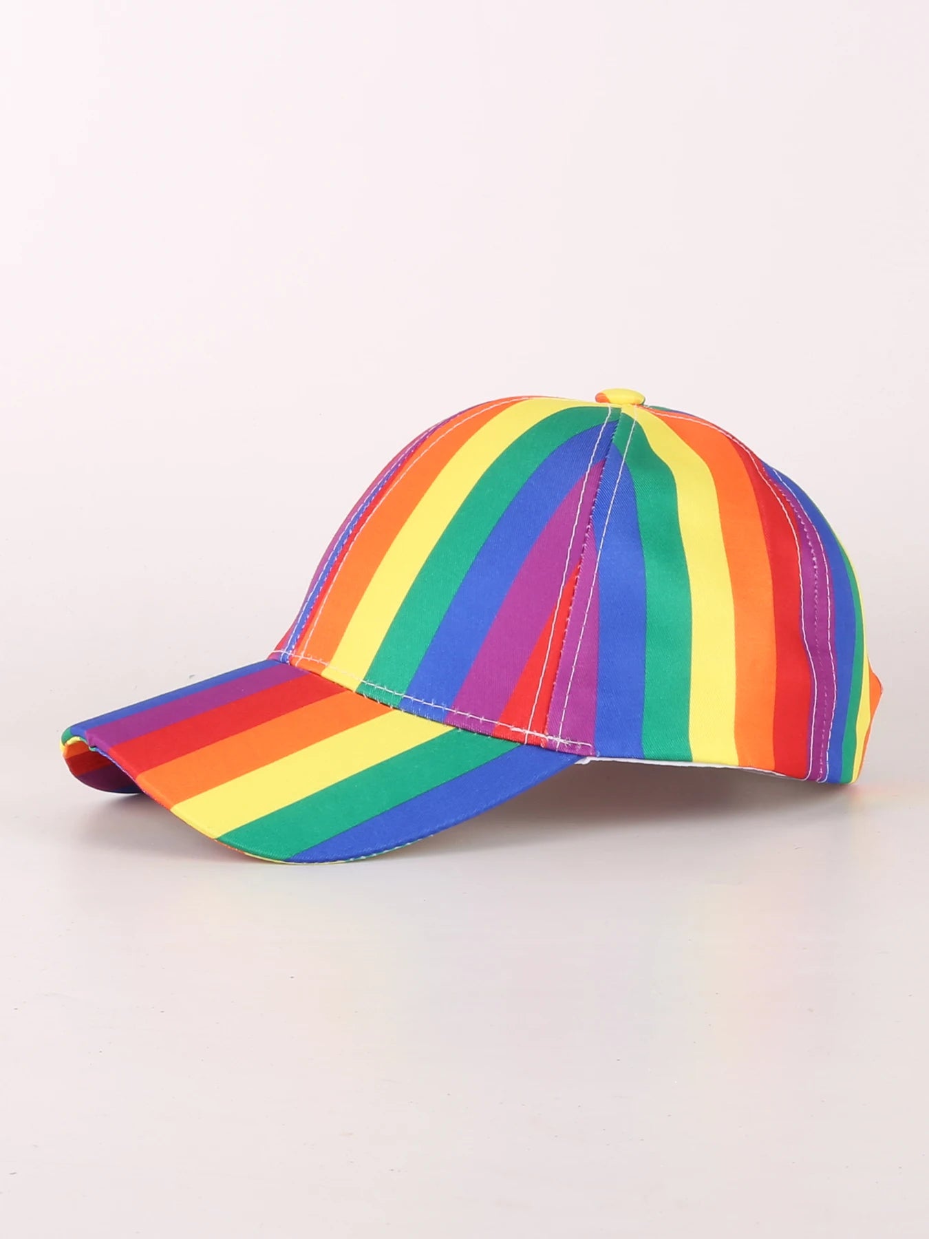 Pride Spring/Summer New Rainbow Stripe Sunshade Hat Baseball Hat Sports Duck Tongue Hat Street Trend for Men and Women