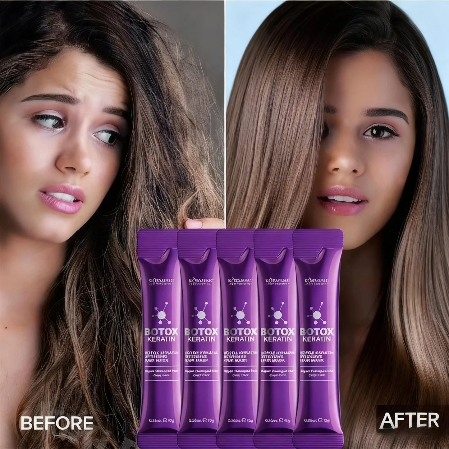 3-5-10-20 PCS Set Keratin Hair Mask 5 Seconds Repair Damaged Frizzy Hair Soft Smooth Shiny Nutrition Deep Moisturize Nourishing Hair Care