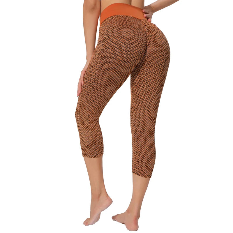 Women's Yoga Pants, Sports Tight Pants, Sportswear, Elastic Fitness Gym, Weightlifting Sports Tight Capris, High Waisted