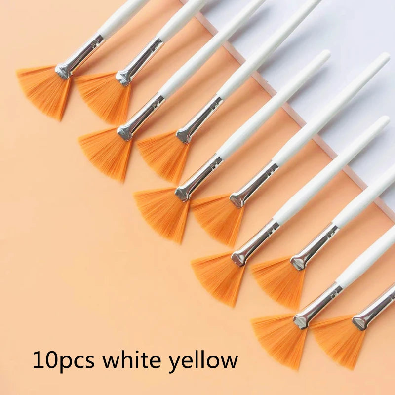 20/50 PCS Set Fan Shape Foundation Makeup Brushes Multifunctional Facial Mask Brush Essential Oil Women Beauty Makeup Tools Brush For Travel Night Club
