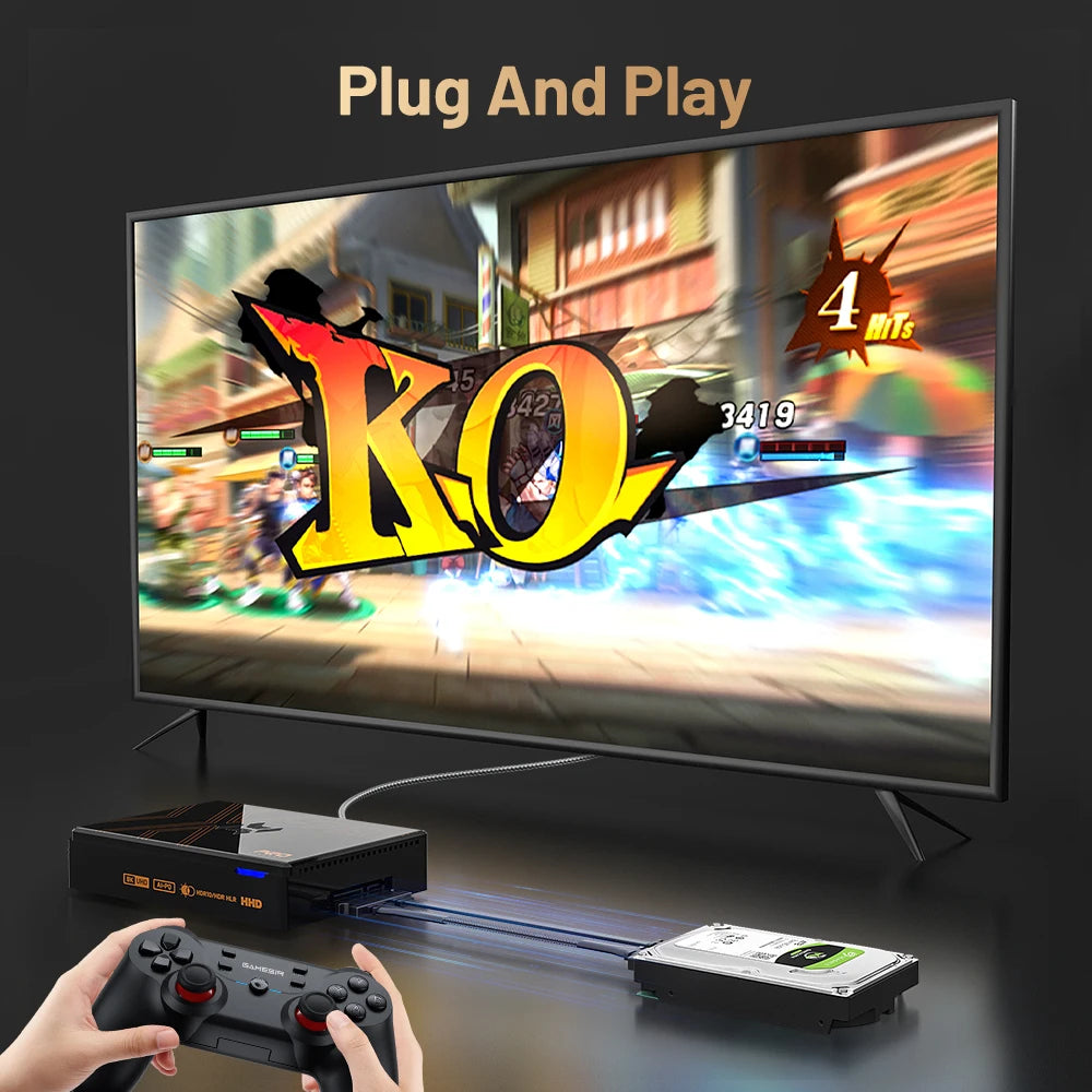 Super Console X5 Pro Retro Game Console with 16000 Games for PS2/PS1/SS/DC/N64 with 4T HDD Plug and Play Game Player