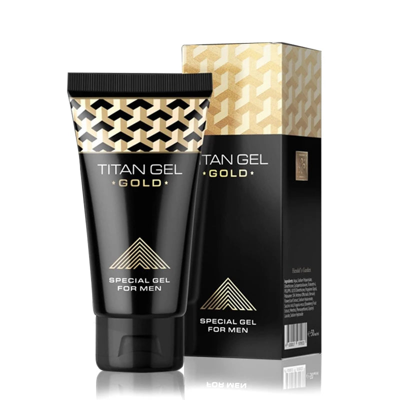 TITAN GEL Gold Penis Enlargement Growth Gel Oil Male Increase Enlarge Delay Men Big Dick Extender Enhancer Orgasm Sex Lube 18+