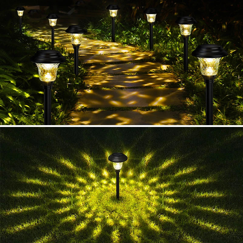 NEW Solar Pathway Lights Outdoor Waterproof Garden Decor Lawn Lamp For Yard Walkway Patio Balcony