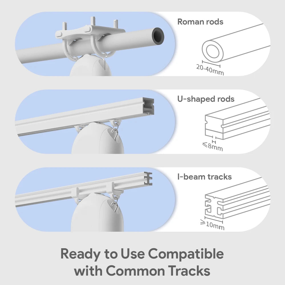 Robot Curtain Motor with Hooks Bluetooth/Zigbee APP Control Smart Device Drapes Curtain Pusher Robot TUYA Rail Curtain Robot Support Voice Control Home Smart Life Devices