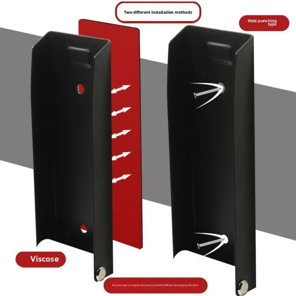 NEW Arrivals Silver/Black Color Heavy Duty Door Jammer Stopper Door Stops Metal Windproof Anti Collision Safety Gate Blocker Sturdy Gaps Protector Home Offices Hotels Security Supplies