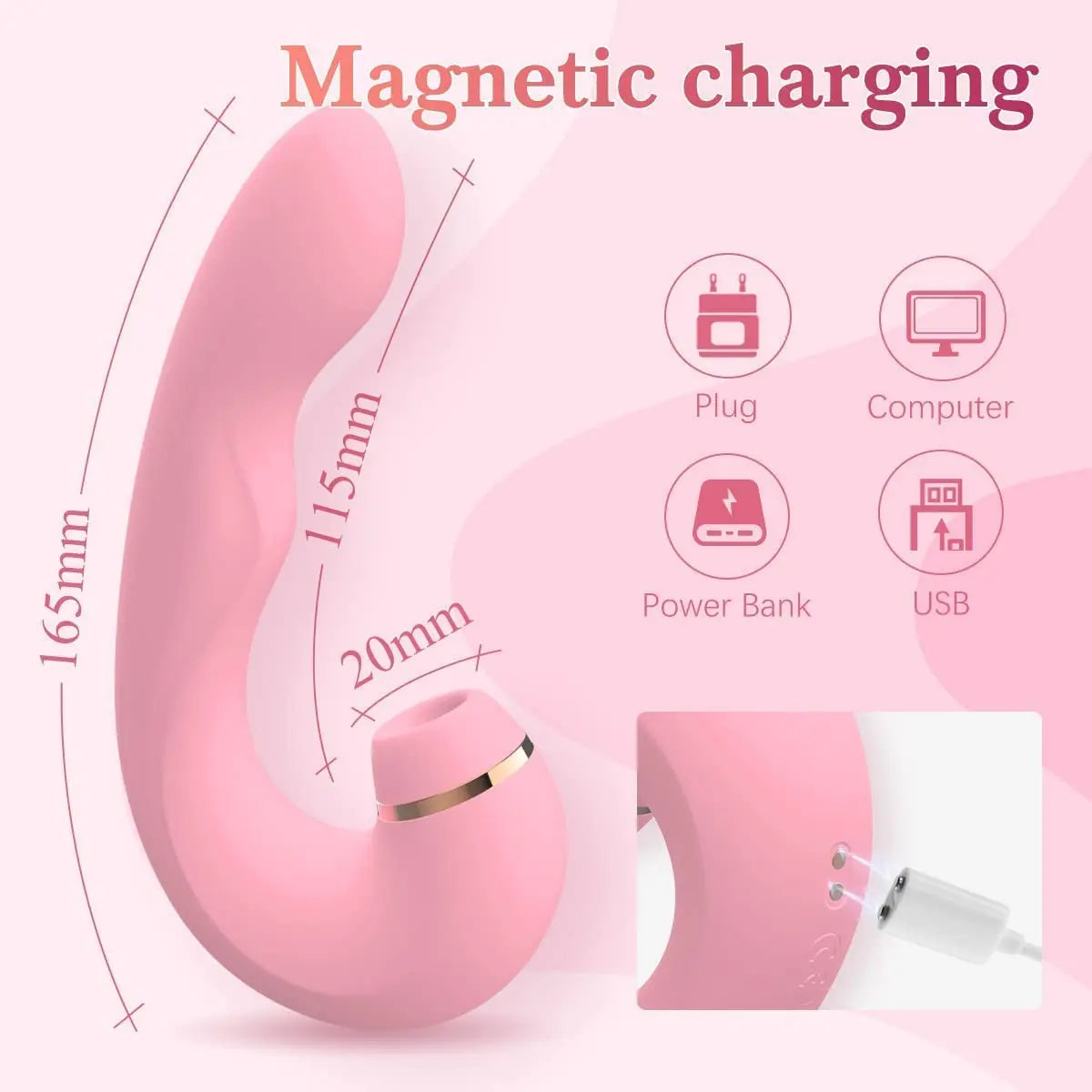 Hannibal Female Masturbator 3 in 1 Clit Sucker Dildo G-Spot Vibrator Sucking Vibrators for Women Clitoral Stimulator Sex Toys