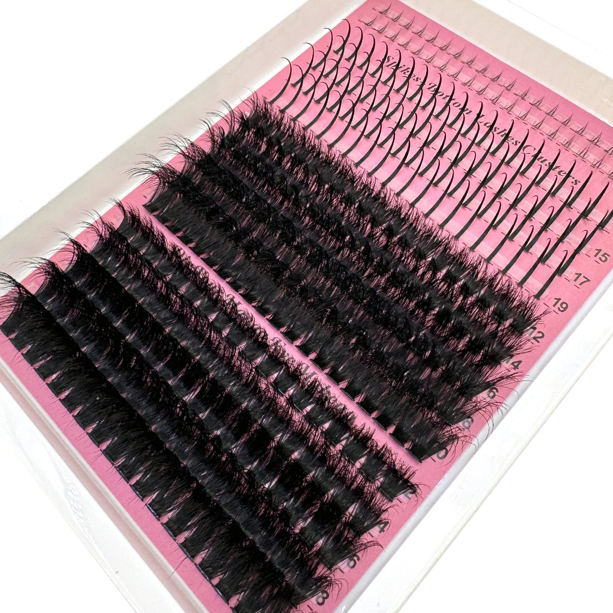 NEW Arrivals 15 Rows Lash Clusters Spikes Eyelash Extensions Spiky Lashes Extension Thick Individual Cluster Lashes with Spikes & Bottom Lashes Women Cosmetic Accessories