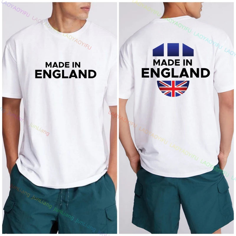 NEW Arrivals  S-4XL Summer New Shirt England Flag Badge Unisex Patriotism Graphic T-Shirts Women's T-Shirts Men T-shirt Short Sleeve Tee Women Men Casual Sports Supplies