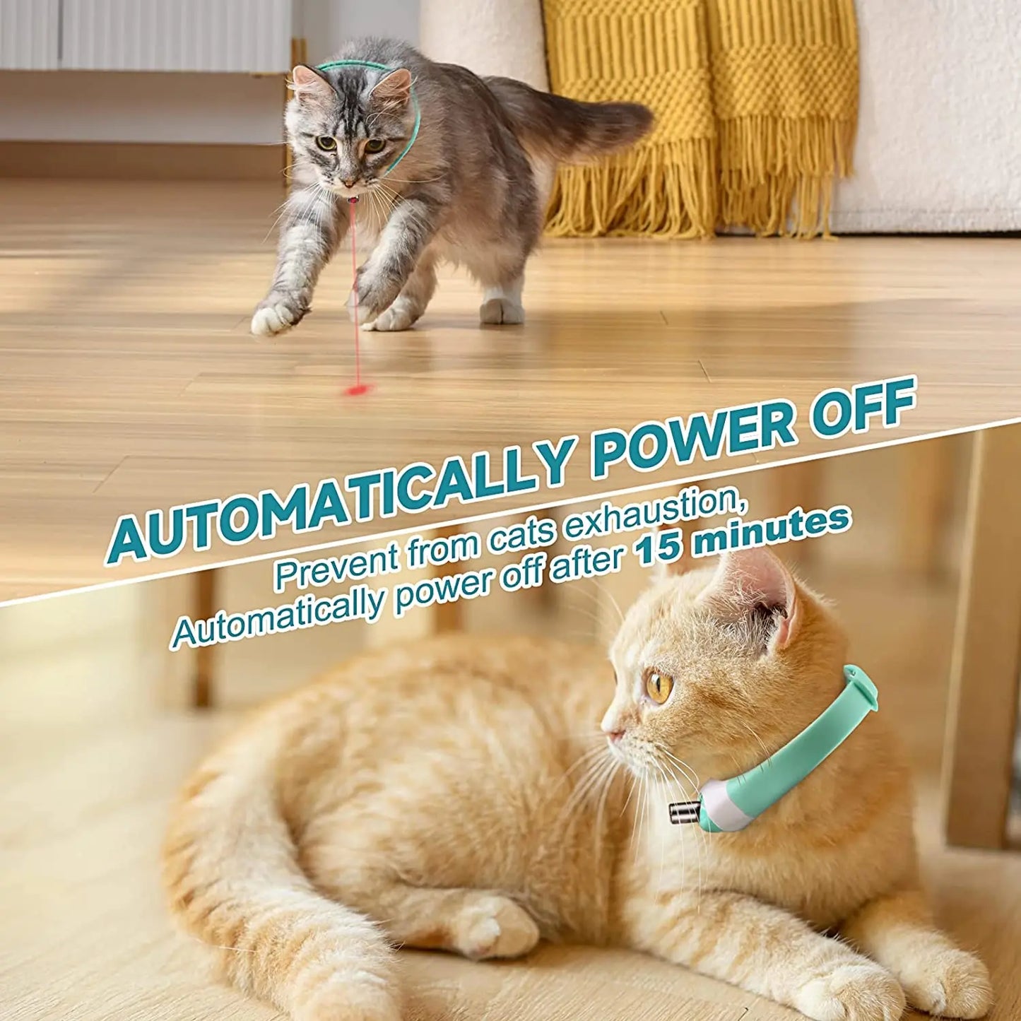 Pet Smart Cat Laser Collar Cat Toys, Electric Smart Amusing Collar for Kitten, Interactive Cat Toys, Pet Exercise Toys