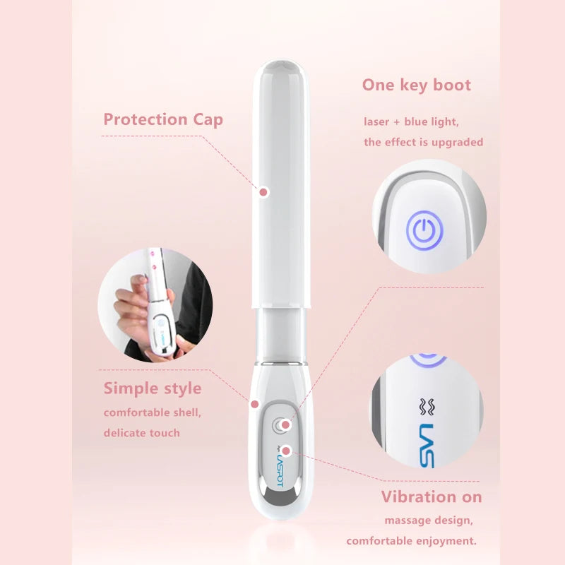 Gynecological Vaginal Tightening Machine Laser Device Blu-ray Vibrator Massage Vagina Inflammation Clean Firming Vagina Rejuvenation Wand