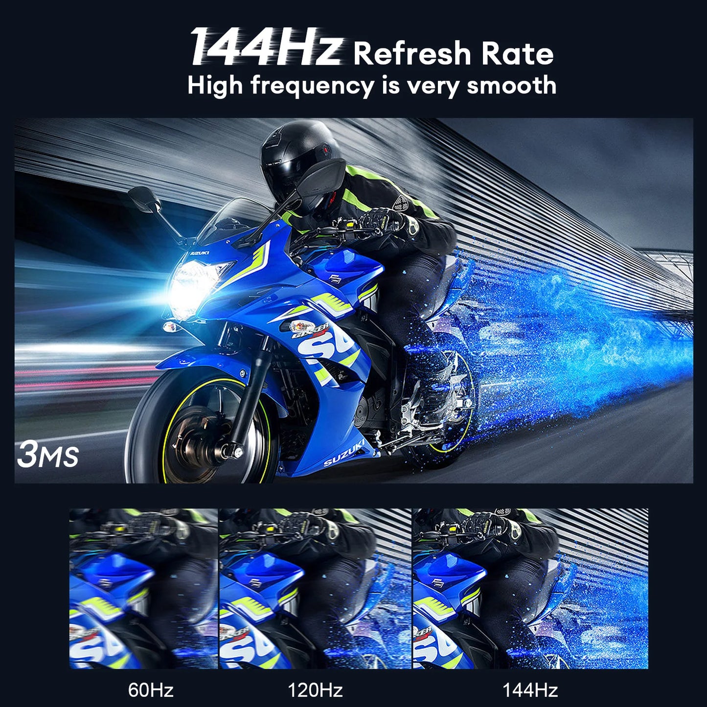 16" 2.5K 144hz Portable Monitor 2560*1600 16:10 100%sRGB 500Cd/m²  Travel Gaming Display for Laptop Switch PS4- PS5 Xbox
