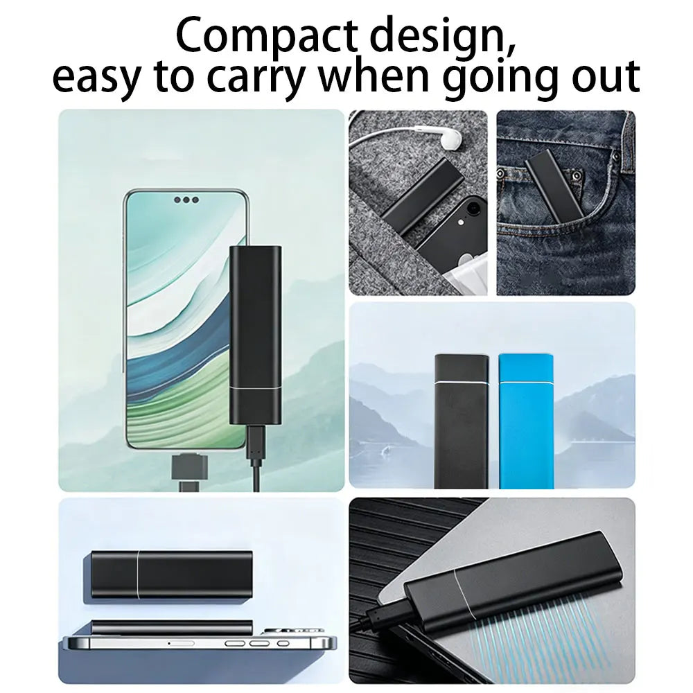 30/64TB High Speed Fast Transmission Travel Wireless Solid State Drive Original External Hard Drive Portable SSD Efficient Large Capacity External Hard Drive Suit PC Laptop Desktop Computer Accessories