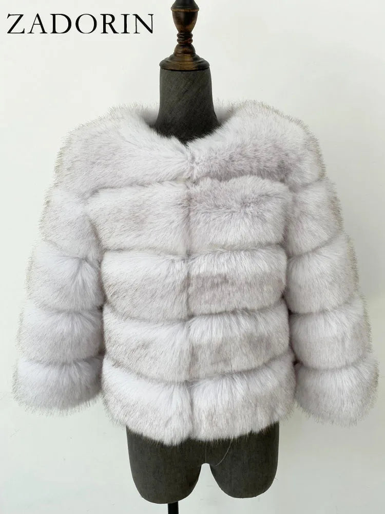 Low-Price Sales are Limited NEW Arrivals Luxury S-5XL 8 Colors Mink Coats Autumn Winter Fluffy Black Faux Fur Coat Women Thick Winter Warm Snow Outwear Evening Nightclub Party Faux Fur Jackets Ladies Girls Luxury Fashion Clot