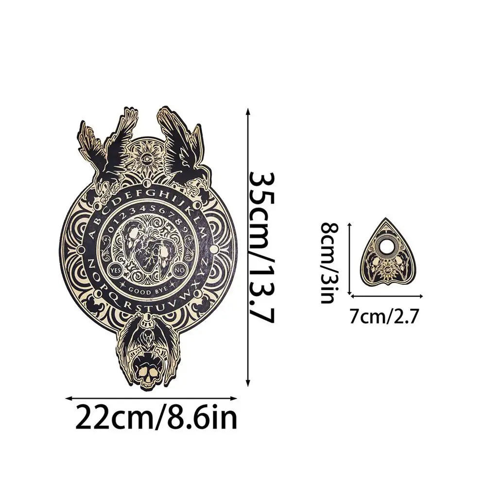 NEW Paranormal Spirit QUIJA Board Wood Talking Board Eagle/Tree/Scull for Divination Tabletop Decision-Making Aid Entertainment Prop for Group Games Gathering Fun