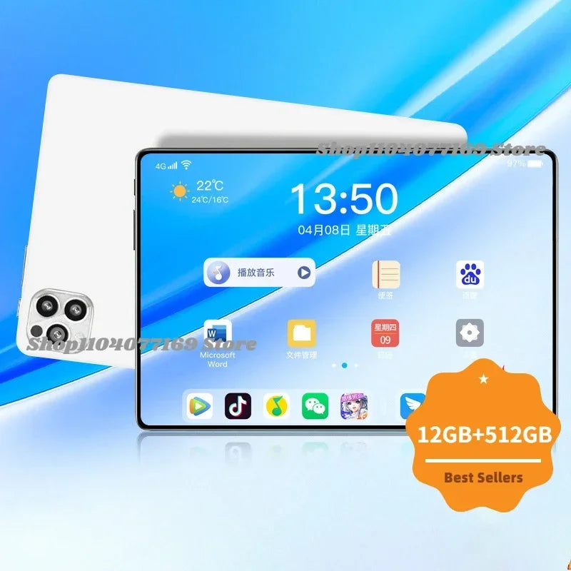 NEW Arrivals 2025 Tablet Android 14.0 Brand New 11.6 Inch 16GB RAM 1TB ROM Tablet 16MP 32MP 20000mAh 10Core WIFI Bluetooth Network Tablet PC Electronics Accessories Products