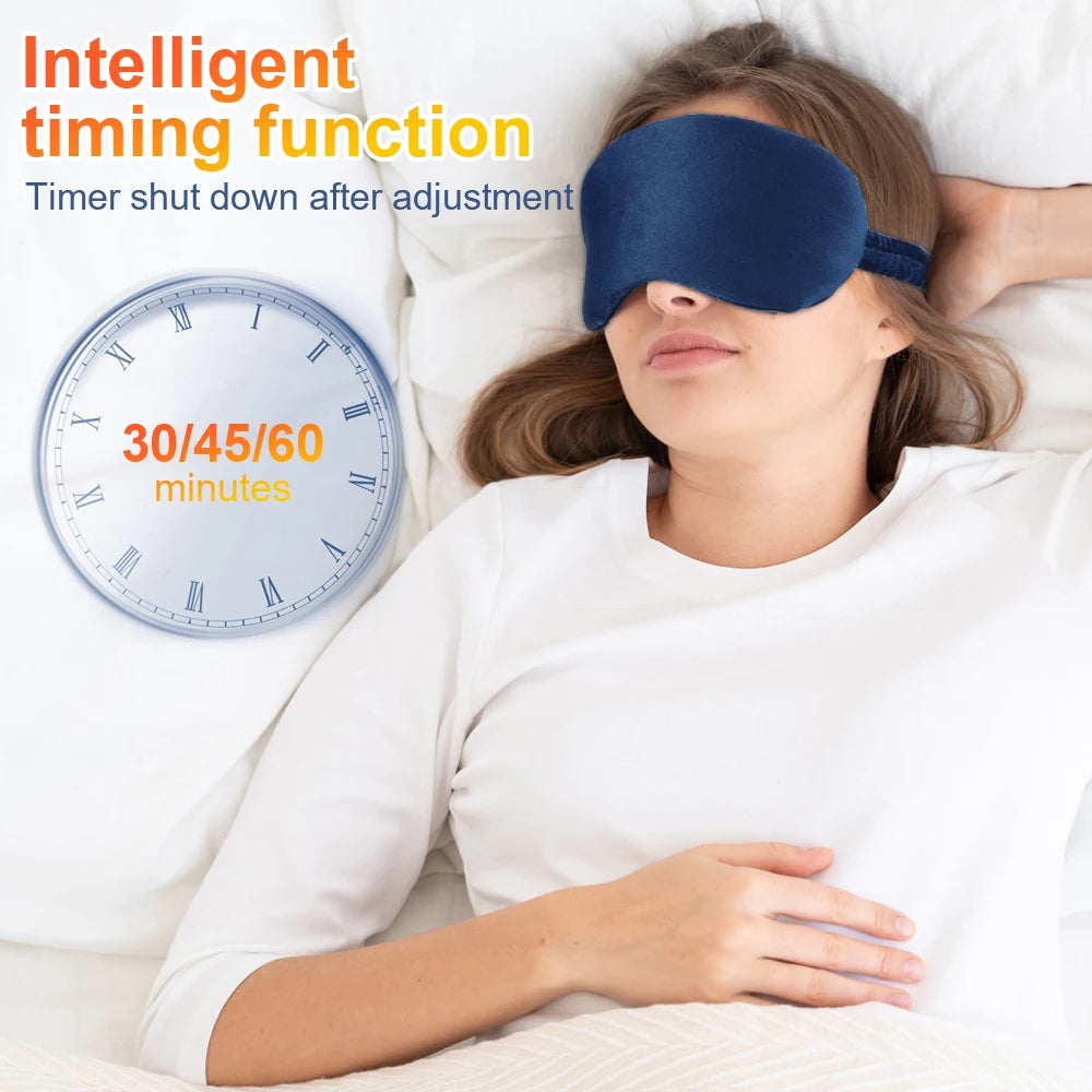Electric Heated Eye Mask, USB Eye Mask for Dry Eyes with Constant Heating Temperature, Warm Compress Heating Pad for Sleep Dark Circles Removal Eye Strain Massage Relaxation Mask