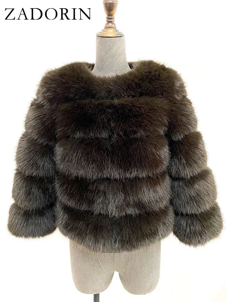 Low-Price Sales are Limited NEW Arrivals Luxury S-5XL 8 Colors Mink Coats Autumn Winter Fluffy Black Faux Fur Coat Women Thick Winter Warm Snow Outwear Evening Nightclub Party Faux Fur Jackets Ladies Girls Luxury Fashion Clot