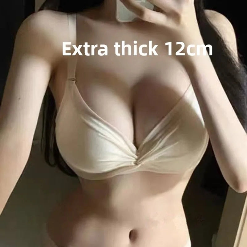 12CM Thick Extreme Push Up Padded Bra - A to D Cup UK (32A-40A) Plus Size Magic for Small Chest, Ultimate Lift Anti-Sagging Full Coverage Bra with Side Support Ladies Sexy Underwear Accessories