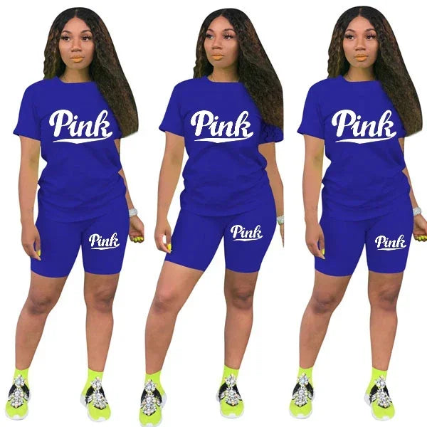 NEW Arrivals 2PCS Set S-3XL 8 Colors Woman Clothing Casual Women Tracksuit Short Sleeve Daily Summer Shorts T-Shirts O-Neck Matching Sets Women's Sports Apparel Suppliies