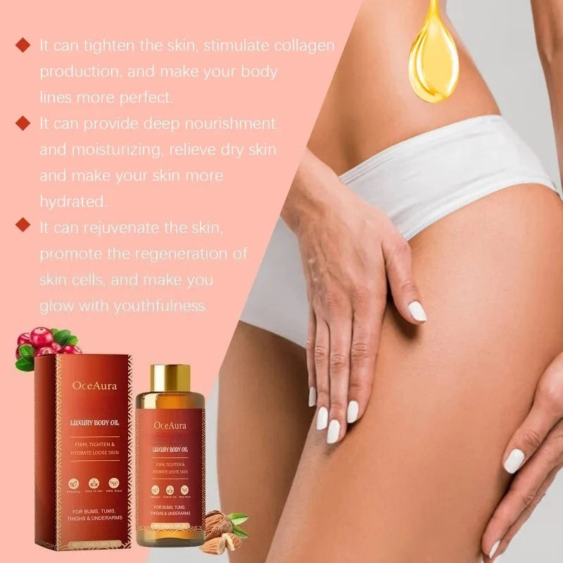 Firming Body Oil - Hydrating Moisturizer For Skin Elasticity, Nourishing Dry Skin, Lightweight Absorbing Luxury Body Skin Care Supplies
