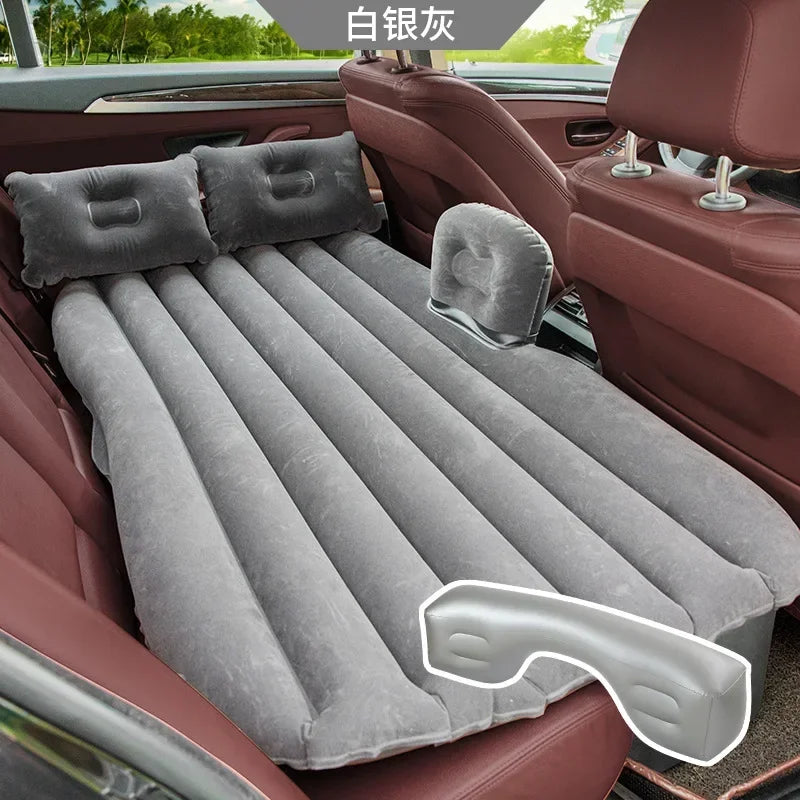NEW Arrivals 3 Colors Outdoor Travel Car Upholstery Folding Bed Outdoor Camping Beach PVC Flocking Air Mattress Car Air Bed