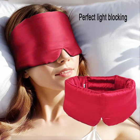 NEW Arrivals 5 Colors Silk Sleep Mask for Eye Cover Sleep Soft Pressure Less Sleeping Mask Eye Skin Anti Wrinkles Adjustable Wide SMYZ003 Outdoor Travel Airplane Hotels