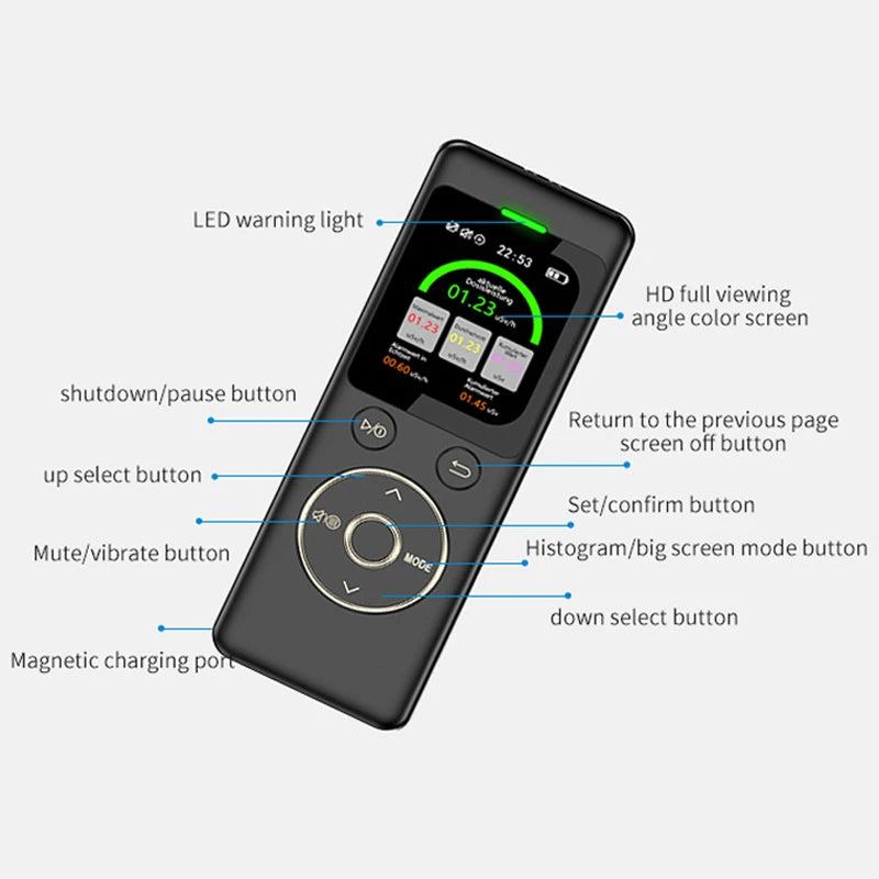 EMF Device GM02 Newest Geiger Counter Can Waterproof Nuclear Radiation Detector X -Y Hard B-Ray Radioactivity Personal Dosimeter