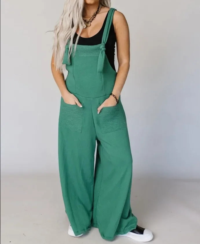 UK Size 6 Colors Jumpsuit Women Summer Fashion Contrast Paneled Wide Leg Casual Square Collar Sleeveless Daily Suspender Jumpsuit Streetwear Girls Casual Fashion Clothing Products
