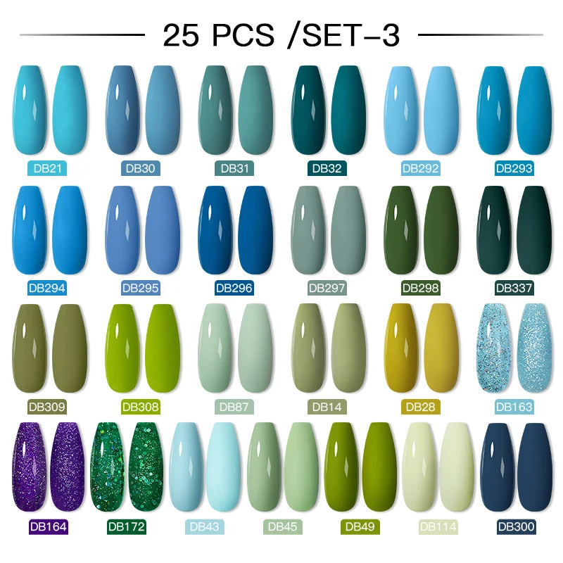 NEW Arrivals 24/40.120PCS Set Colors Gel Nail Polish Set Semi Permanent Hybrid Gel Varnish Set Base Top Coat Soak Off UV LED Nail Gel Kits Manicure Pedicure Accessories Nail Care Tools Sets Cosmetic Supplies