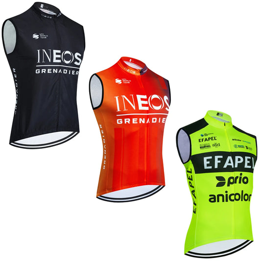 Fluor INEOS Cycling Team Jersey Quick Dry Road Riding Bike Vest Windbreaker Men Summer Bicycle T shirt