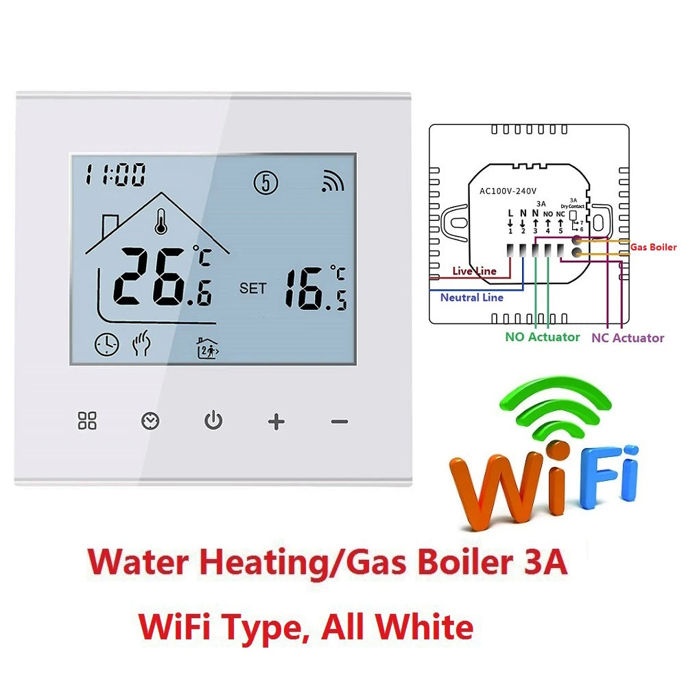 HEAT M4A Warm Floor Thermostat TUYA WI-FI 3A 16A Electric/Gas Boiler/Water Heating Temperature Controller For Home Office Use